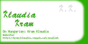 klaudia kram business card